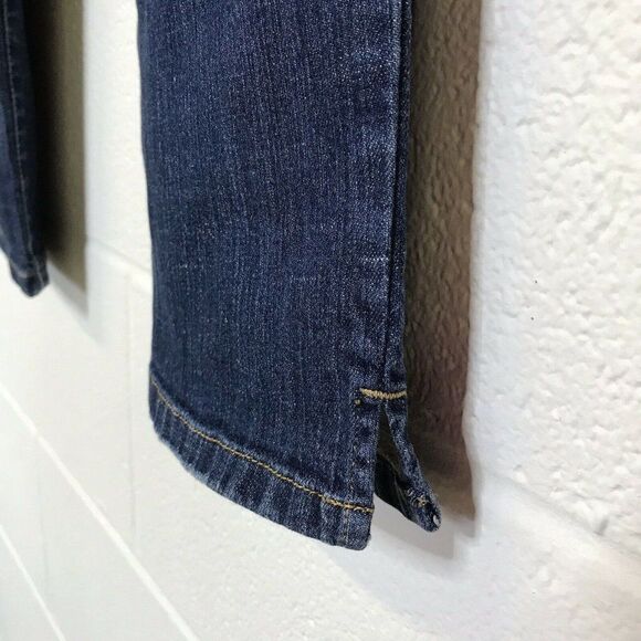 Cache Denim Womens Capri High Rise Rhinestone Denim Medium Wash Jeans 6 - Picture 7 of 12